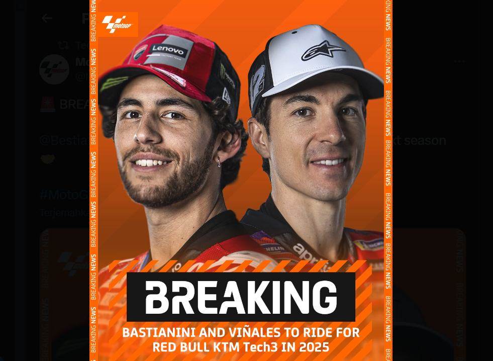 Enea Bastianini dan Maverick Vinales Gabung Red Bull KTM Tech3